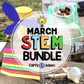 Preview of March STEM Activities and Challenges Bundle Basketball, St Patricks Day
