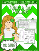 March (Saint Patrick's Day) PRINT and GO Packet [2nd Grade]