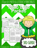 March (Saint Patrick's Day) PRINT and GO Packet [3rd Grade]