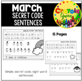 March Secret Code Sentences