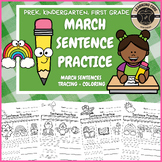 March Sentences Writing Activities No Prep PreK Kindergart