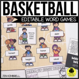Sight Word Games Basketball Themed - Editable for Customiz
