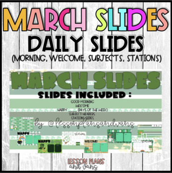 Preview of March Slides - HUGE BUNDLE!! (morning, subjects, stations and more!)
