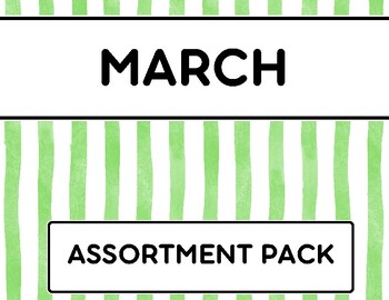 Preview of March Speech/Language Activities - No Prep!