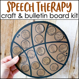 Basketball Speech Therapy Craft Template & Bulletin Board 