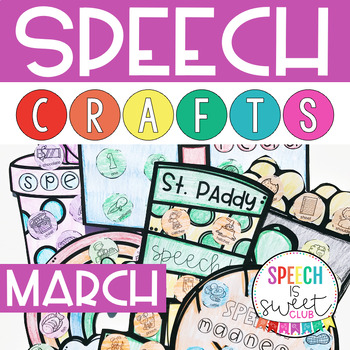 Preview of Spring Speech Therapy Crafts | Articulation Activities | St. Patrick's Day
