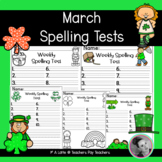 March Spelling Test Templates | St. Patrick's Day