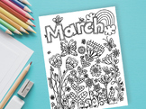 March Spring Coloring Page