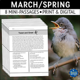 March Spring Nonfiction Reading Comprehension Passages