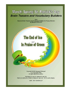 Preview of March/Spring/St. Patrick's Day Brain Teasers and Vocabulary Builders