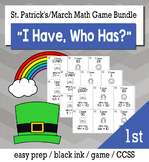 March St. Patrick's Day 1st Grade "I Have, Who Has" Math G