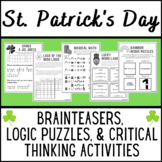 March St. Patrick's Day Brainteasers Puzzles and Critical 