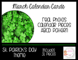 March St. Patrick's Day Calendar Cards-Real Photos