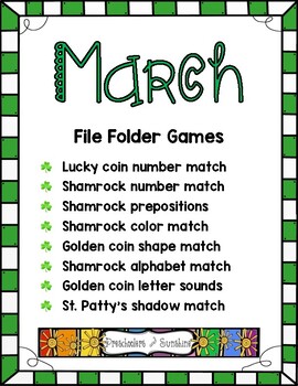 Preview of March/ St. Patrick's Day File Folder Activities