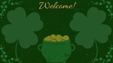 March St. Patrick's Day Green Shamrock Virtual Background 