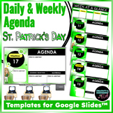 March St. Patrick's Day Shamrock Daily Weekly Agenda Templ