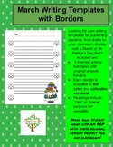 March (St. Patrick's Day) Writing Templates with Borders