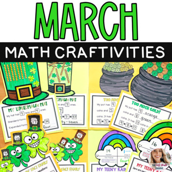 Preview of March St Patricks Day Math Crafts Adding Place Value Fact Families