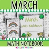 March Math Notebook | Kindergarten St. Patrick's Day & Mor