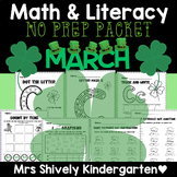 NO PREP March St. Patricks Math and Literacy Packet K-2