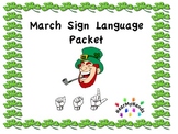 March St Patty's Sign Language Packet