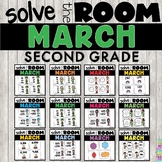 March Task Cards Math 2nd Grade - St Patricks Day Early Fi