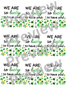 Preview of March Teacher Appreciation Grams - St. Patricks Day Themed