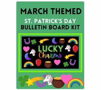 Preview of March Themed Bulletin Board Kit - Lucky Charms for St. Patrick's Day on Canva