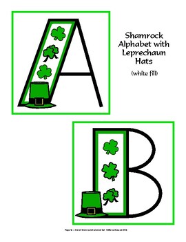 March Shamrock Alphabet - 6 Variations! by Diane McLoud | TpT