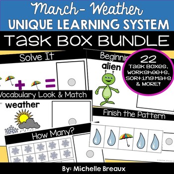Preview of March Unique Learning Bundle- Unit 7 Earth & Space Science- Seasons & Weather