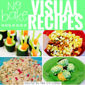 Preview of March Visual Recipes with REAL pictures ( for special education )