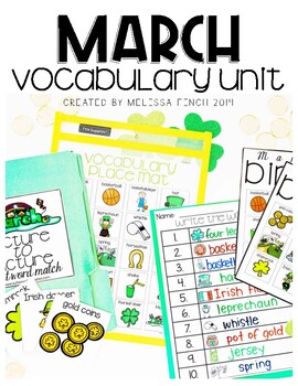 Preview of March Vocabulary Unit-  for Students with Special Needs