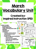 March Vocabulary Unit for Early Elementary or Students wit