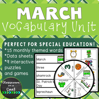 Preview of March Vocabulary Unit for Special Education