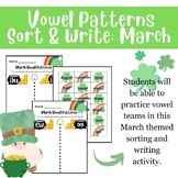 March Vowel Patterns Sort for 1st to 3rd grade