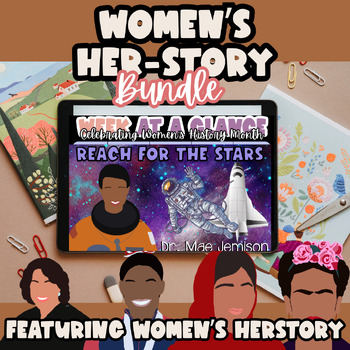 Preview of Women's History BUNDLE w/research, constructed paragraph & slides