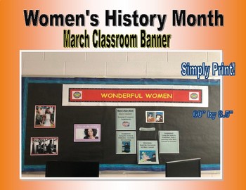 Preview of March Women's History Month Bulletin Board Banner