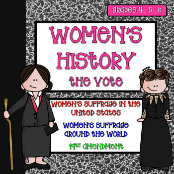 Preview of March Women's History Month Women's Suffrage The Vote US Nonfiction