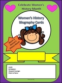 March Women's History Month Biography Cards Activity and W
