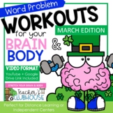 St. Patrick's Day Word Problems Workout - Math and Movement