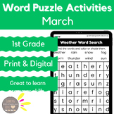March Word Puzzles Activities