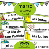 March Word Wall Cards! Spanish version