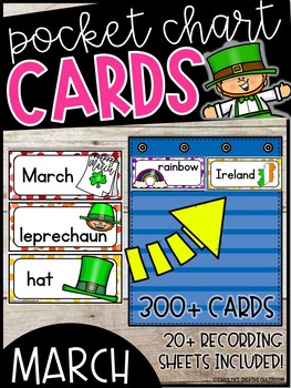 Preview of March Word Wall Words - Leprechaun, St. Patrick's Day, Basketball, Life Cycles