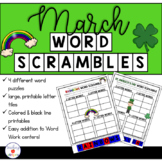 March Word Work: Word Scramble Puzzles