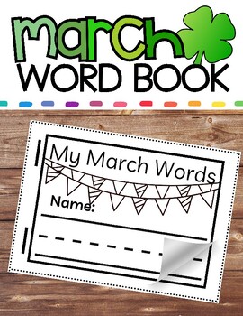 Preview of March Words Writing Practice Booklet, 13 Page Booklet