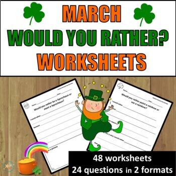 Preview of March Would You Rather Worksheets