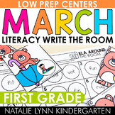 March Write the Room First Grade Literacy Centers St Patri