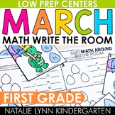March Write the Room First Grade MATH Centers Spring Math 