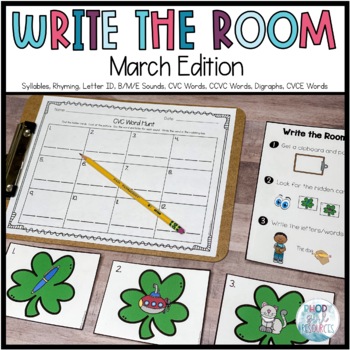 Preview of March Write the Room | St Patricks Day Write the Room