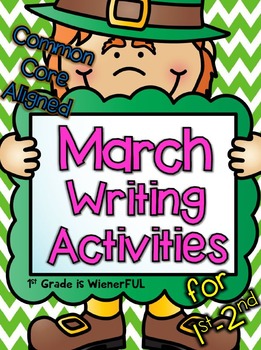 Preview of March Weather Spring Leprechaun Writing